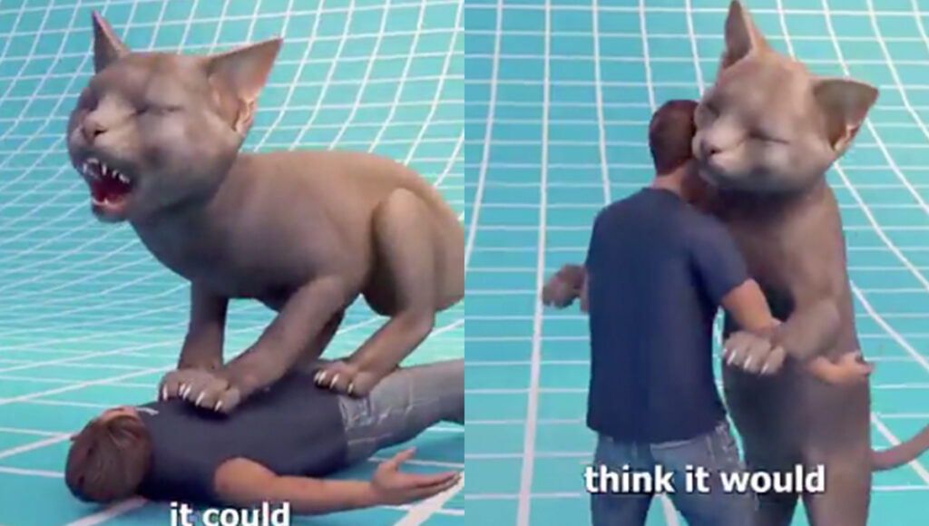 ¿Qué pasaría si tu gato tuviera el tamaño de una persona?