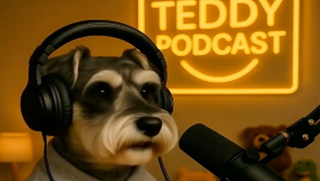 Conoce al Schnauzer Teddy, el perro hecho con IA que tiene su propio podcast