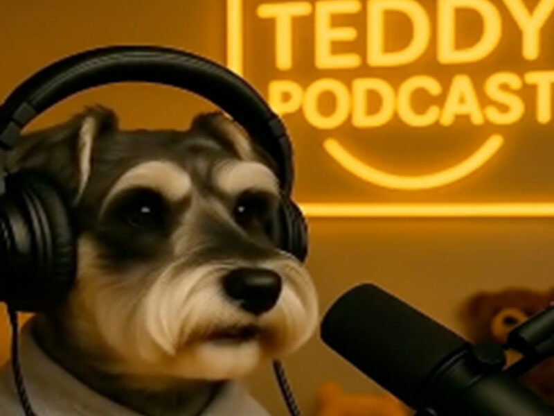Conoce al Schnauzer Teddy, el perro hecho con IA que tiene su propio podcast