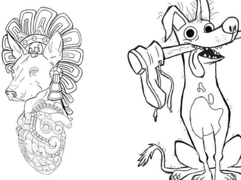 Plantillas de perros xoloitzcuintle