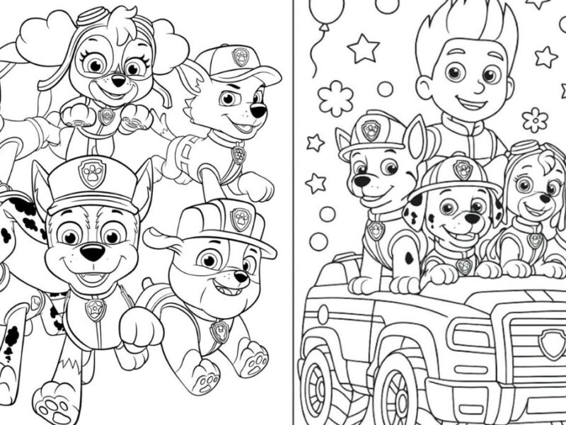 plantillas de Paw Patrol dibujos para imprimir y colorear