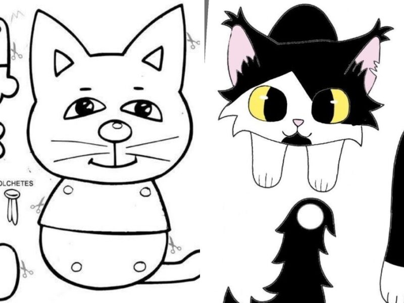 Plantillas de gatos para imprimir recortar y armar