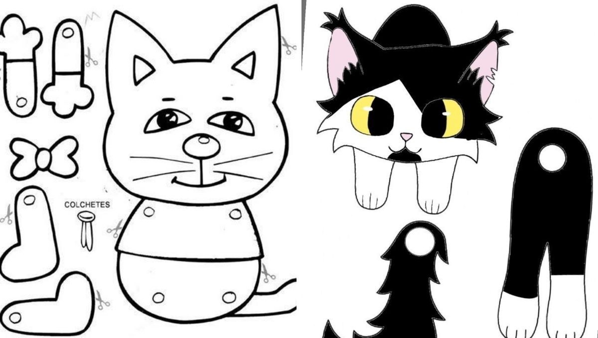 Plantillas de gatos para imprimir recortar y armar