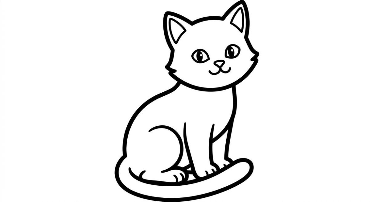 Dibujos de Gatos para Colorear e Imprimir Gratis para colorear - dibujo 1