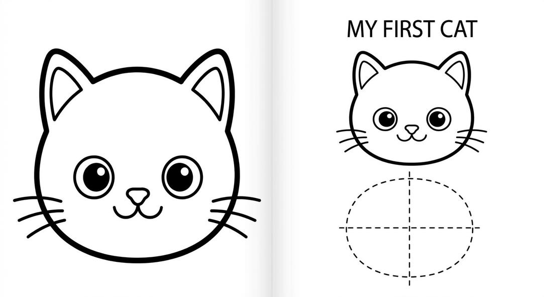 Dibujos de Gatos para Colorear e Imprimir Gratis - dibujo 1 para colorear