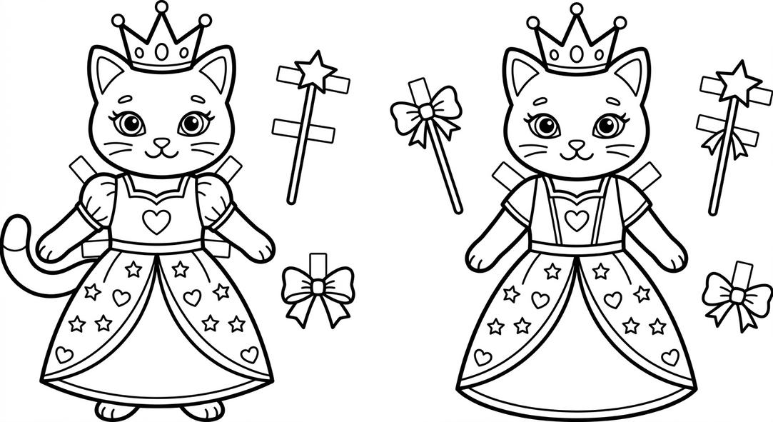 Muñecos de Gatos para Imprimir y Colorear Gratis - dibujo 3 para colorear