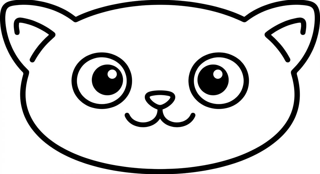 Plantillas de Gatos para Colorear, Imprimir y Vestir - dibujo 1 para colorear