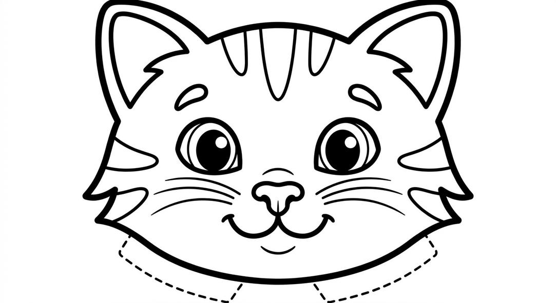 Plantillas de Gatos para Colorear, Recortar y Vestir - dibujo 1 para colorear
